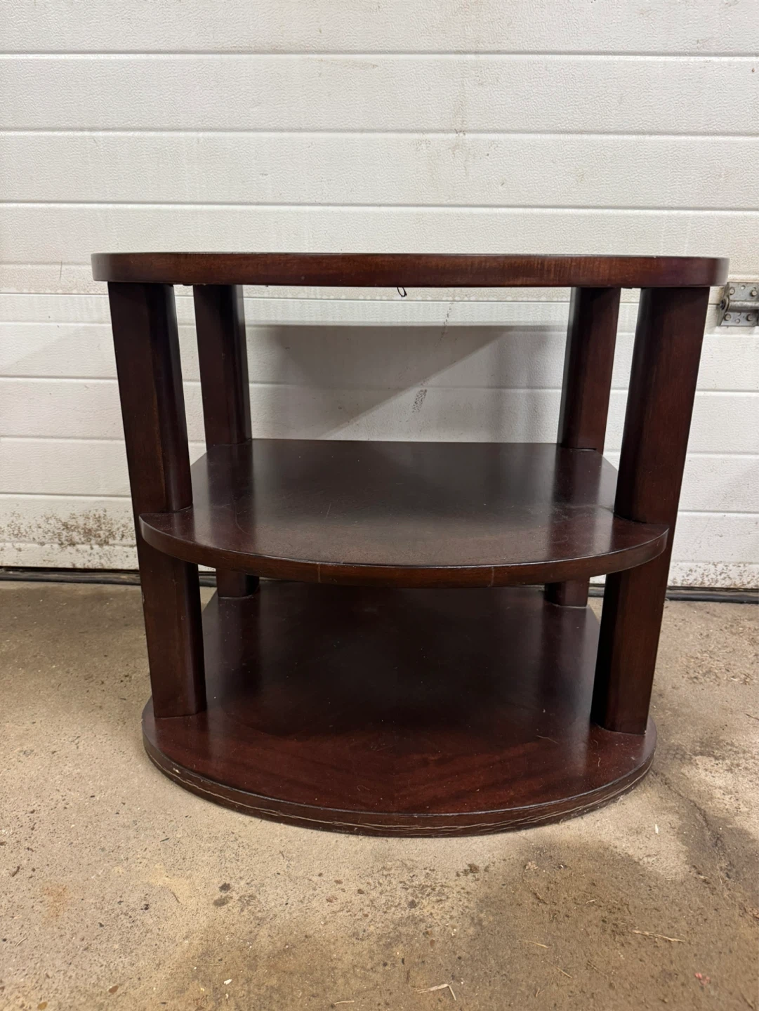 Dark Wood Tiered Side Table - photo 2