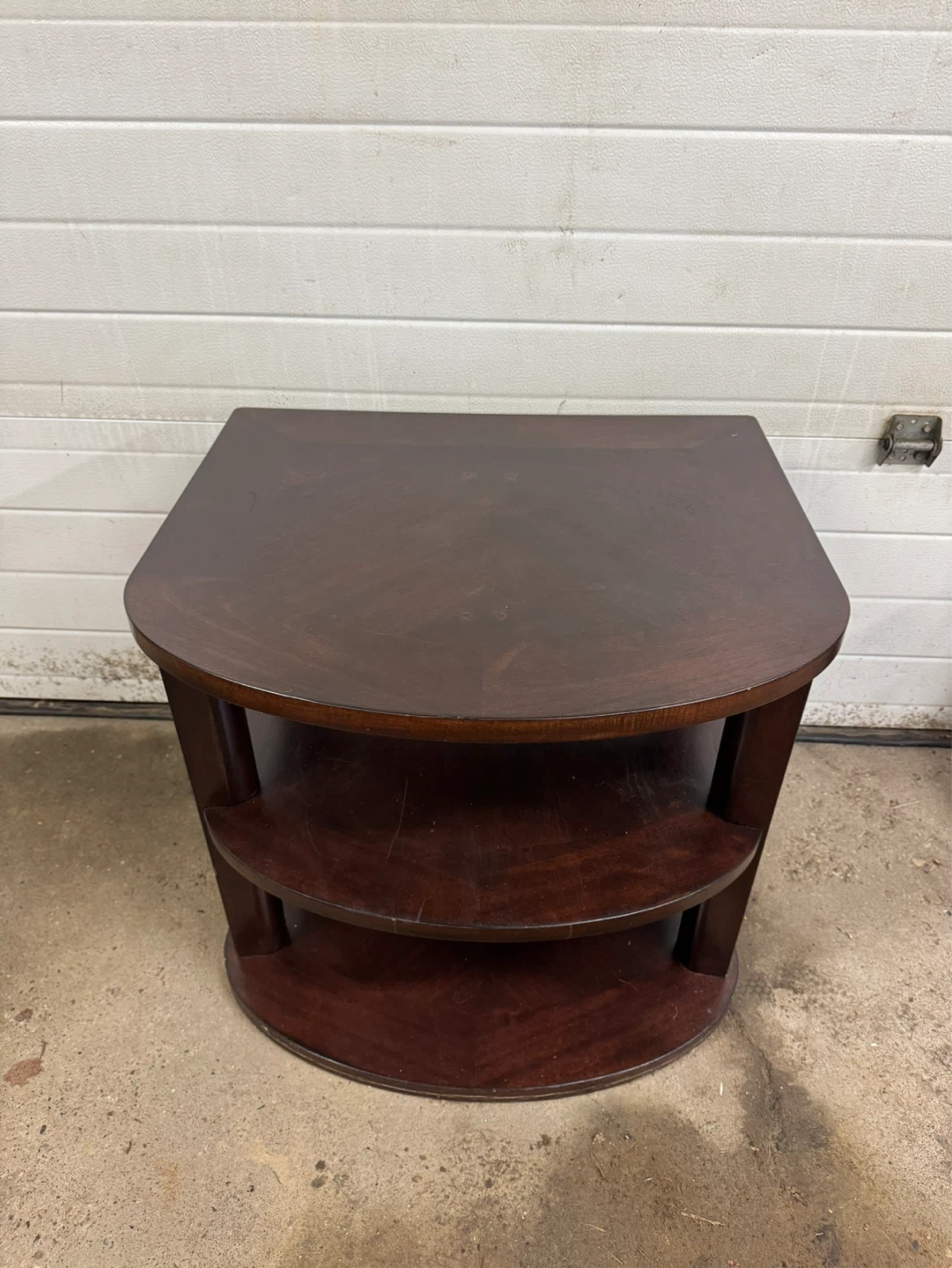 Dark Wood Tiered Side Table