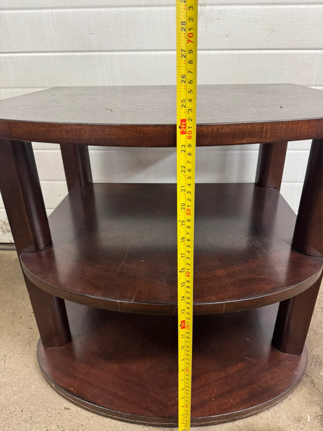 Dark Wood Tiered Side Table - photo 5