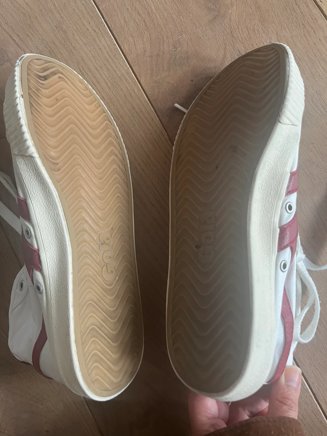 Gola White & Burgundy High Top Sneakers - photo 5