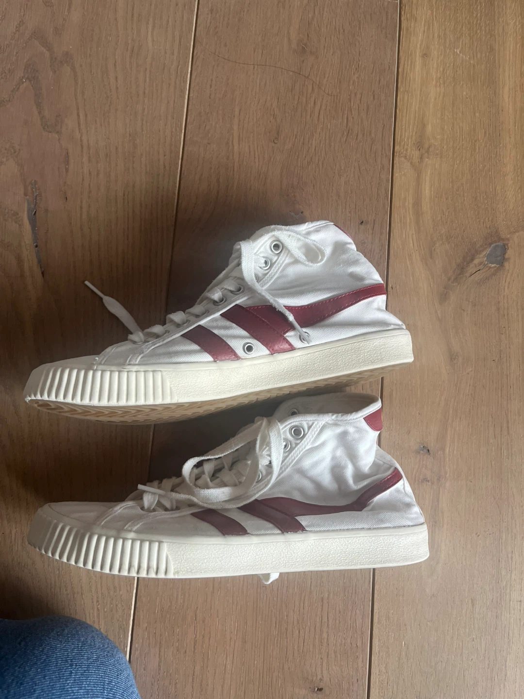 Gola White & Burgundy High Top Sneakers - photo 3