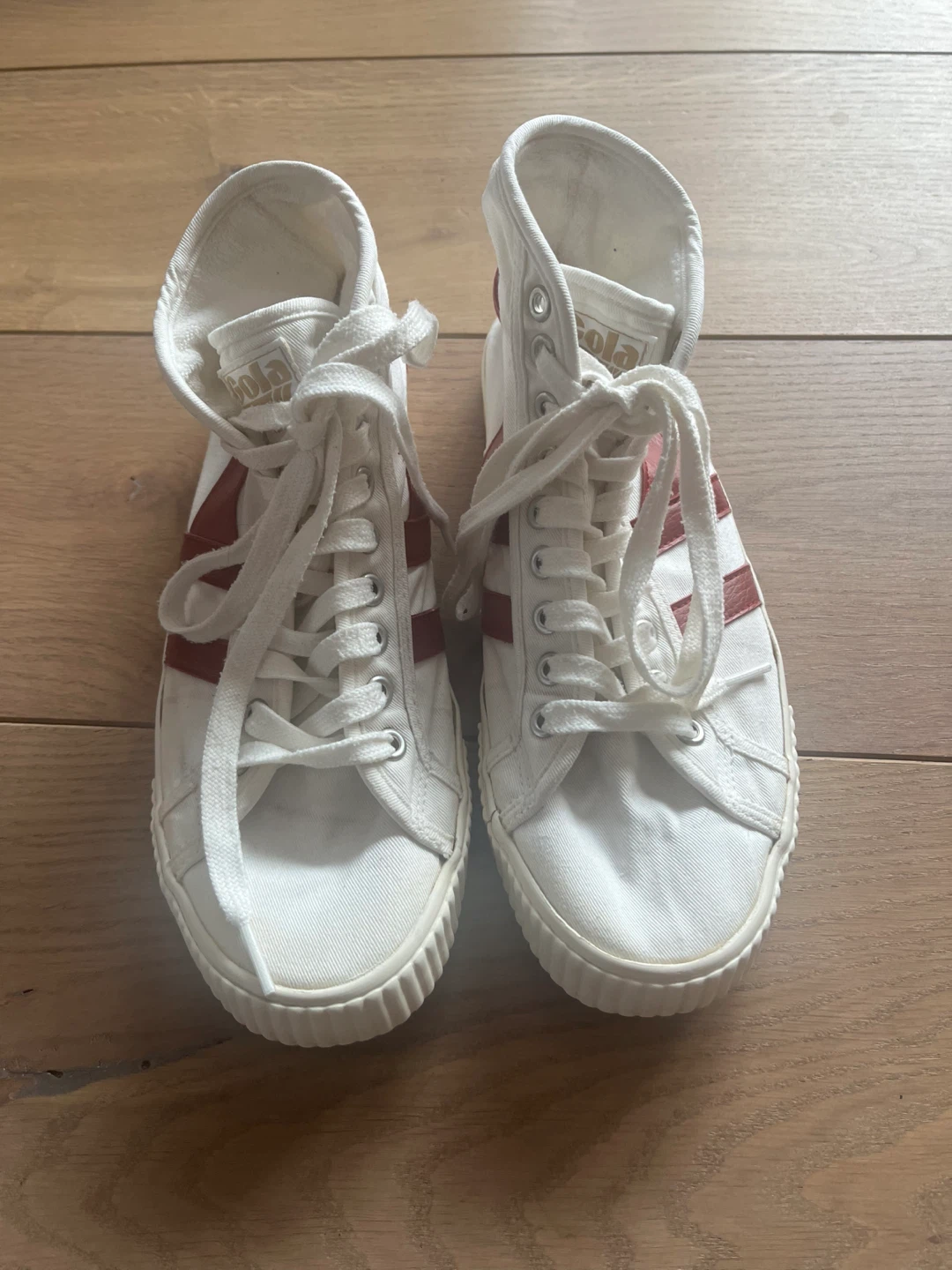 Gola White & Burgundy High Top Sneakers - photo 2