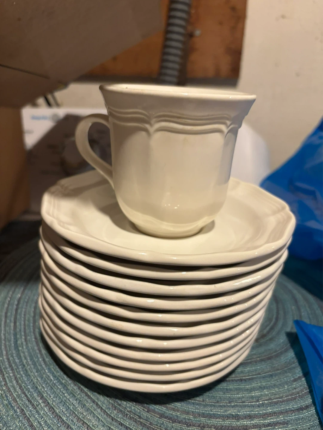 Mikasa French Countryside Saucers and Cups Set