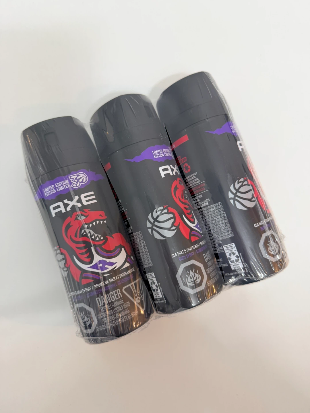 NEW - AXE x Raptors Body Spray | Set of 3