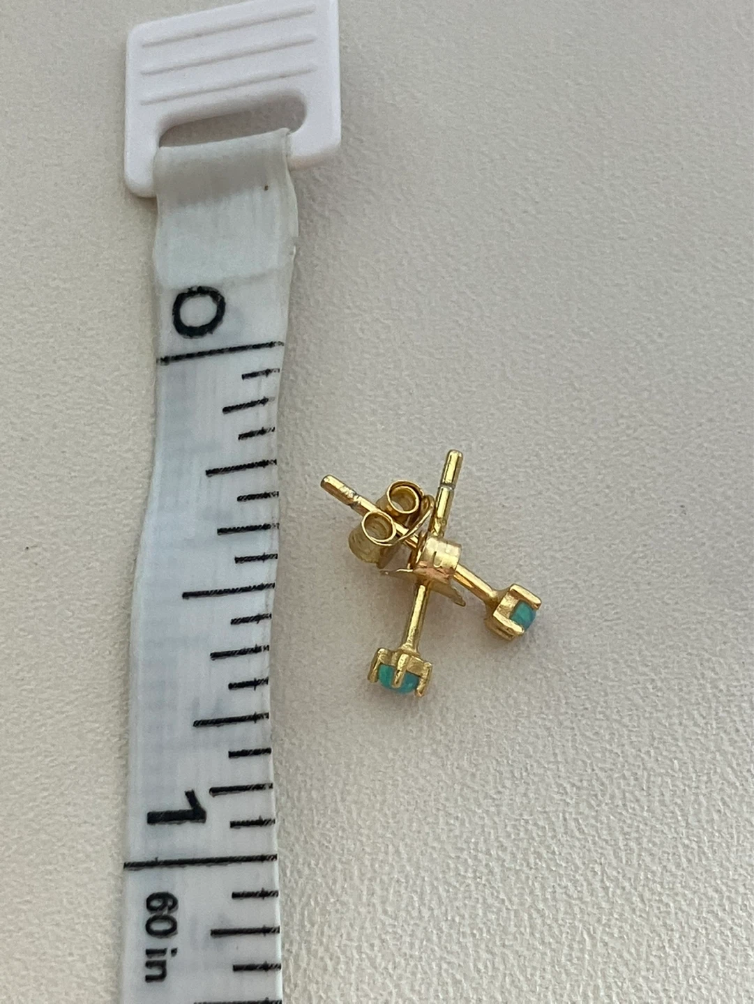 925 Sterling silver Gold plated Opal Stud Earrings
