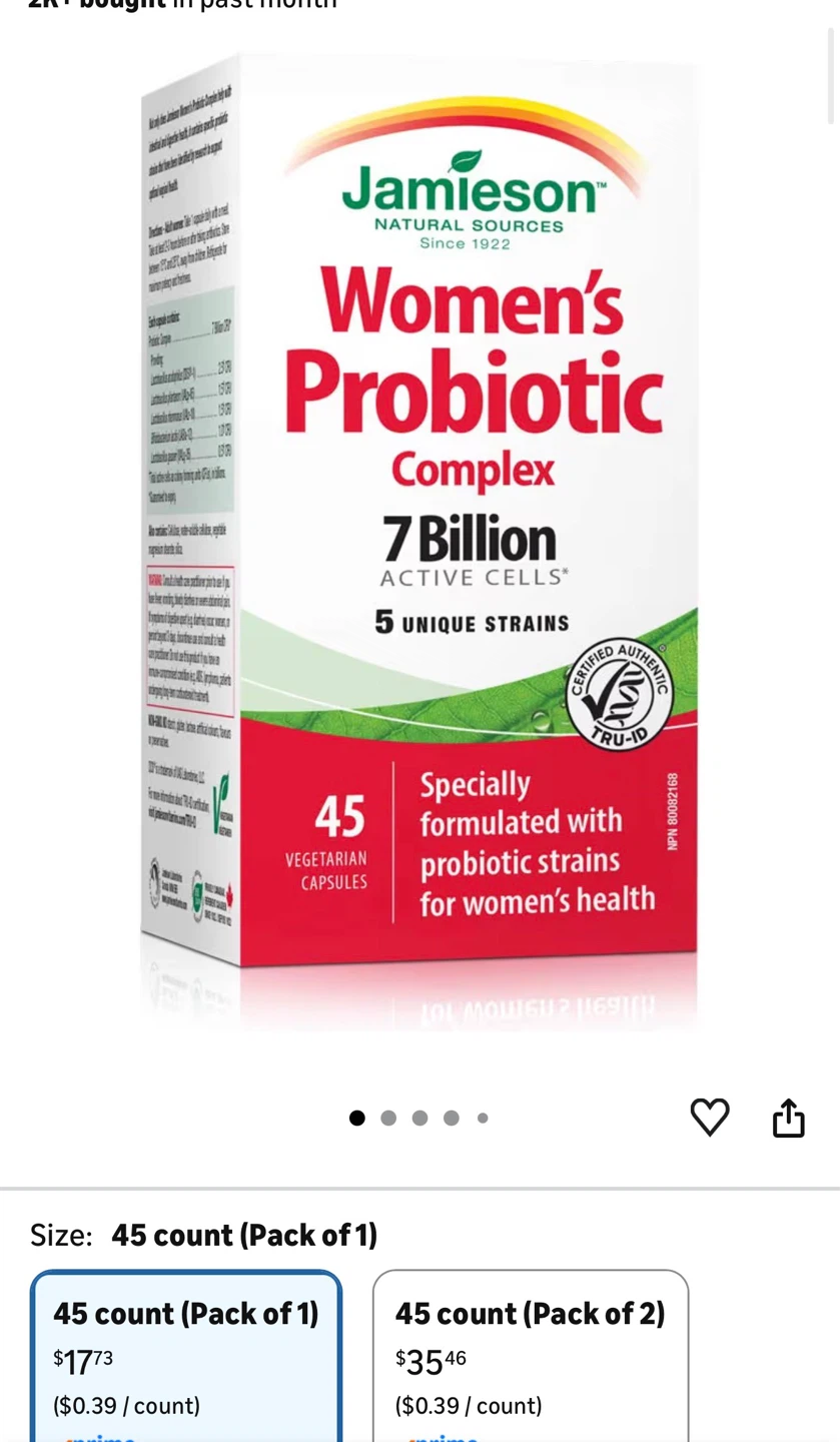 Jamieson Women's Probiotic Complex - 45 Vegetarian Capsules