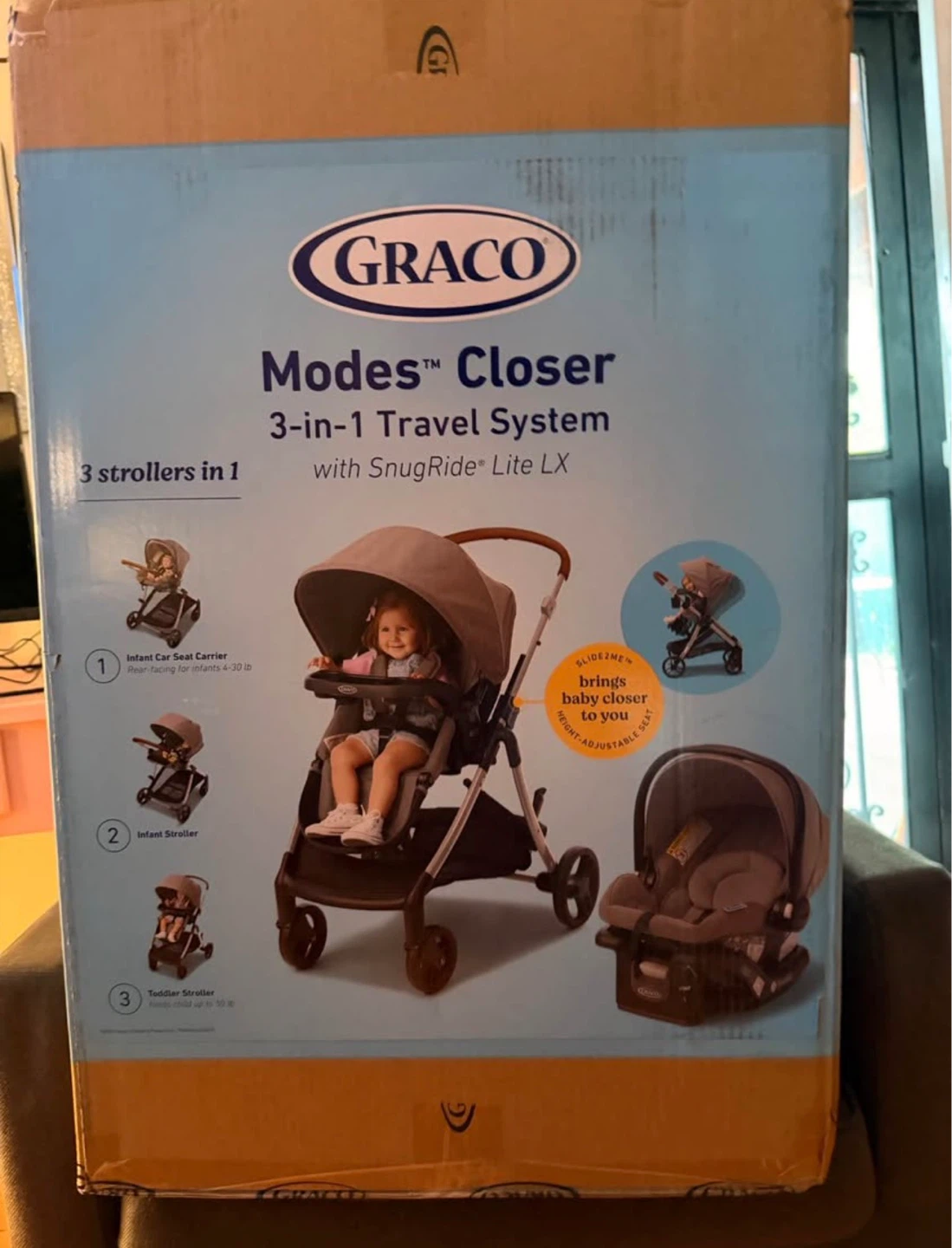 Graco Modes Closer 3-in-1 Travel System with SnugRide Lite LX