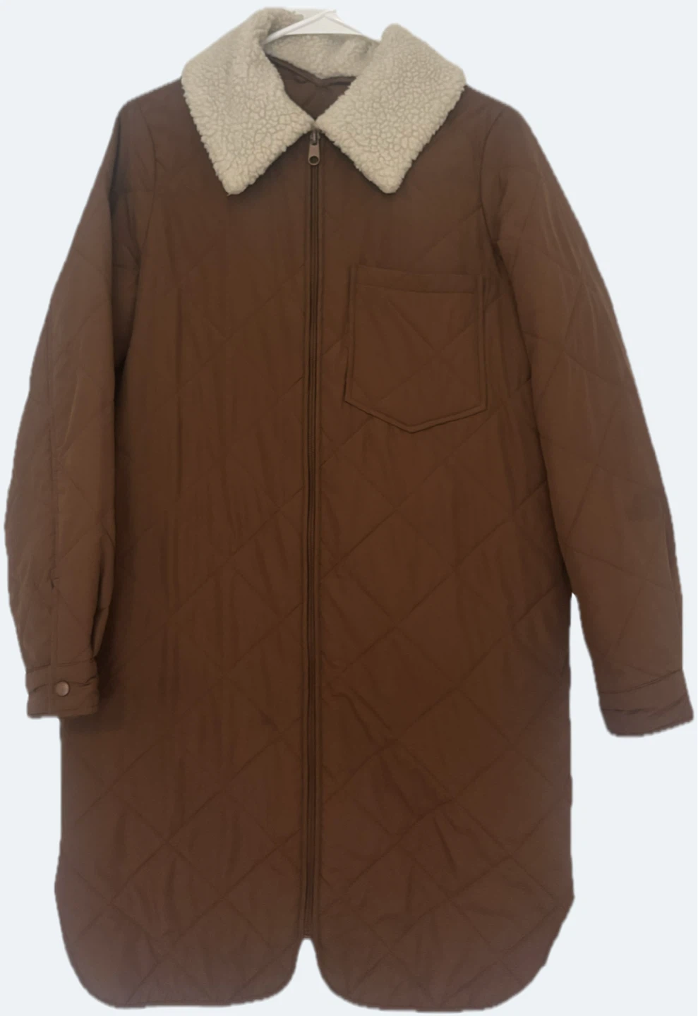 VERO MODA Quilted Sherpa Collar Jacket - Size S