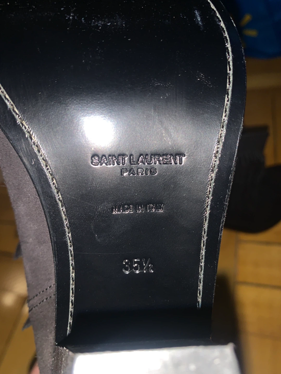 Saint Laurent Paris Suede Fringe Ankle Boots - photo 4