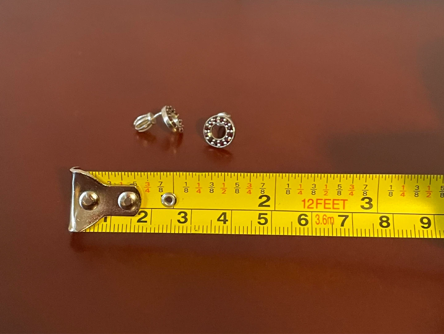Garnet and Sterling Silver Earrings - photo 3