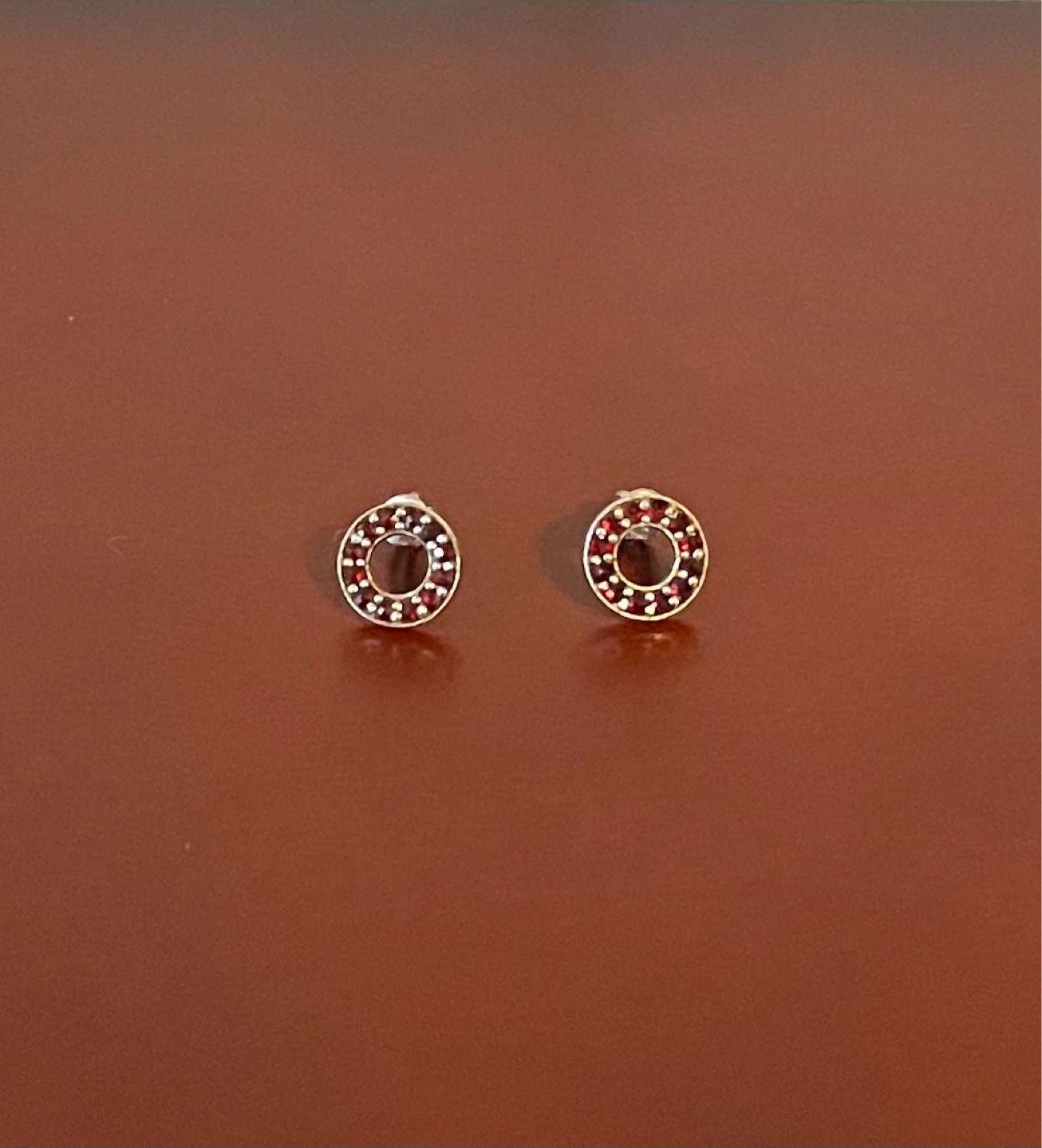 Garnet and Sterling Silver Earrings - photo 2