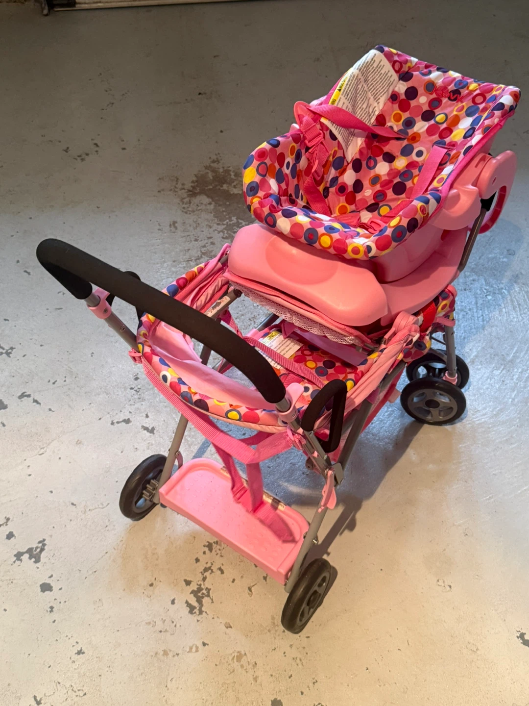 Pink Elephant Double Doll Stroller - photo 3