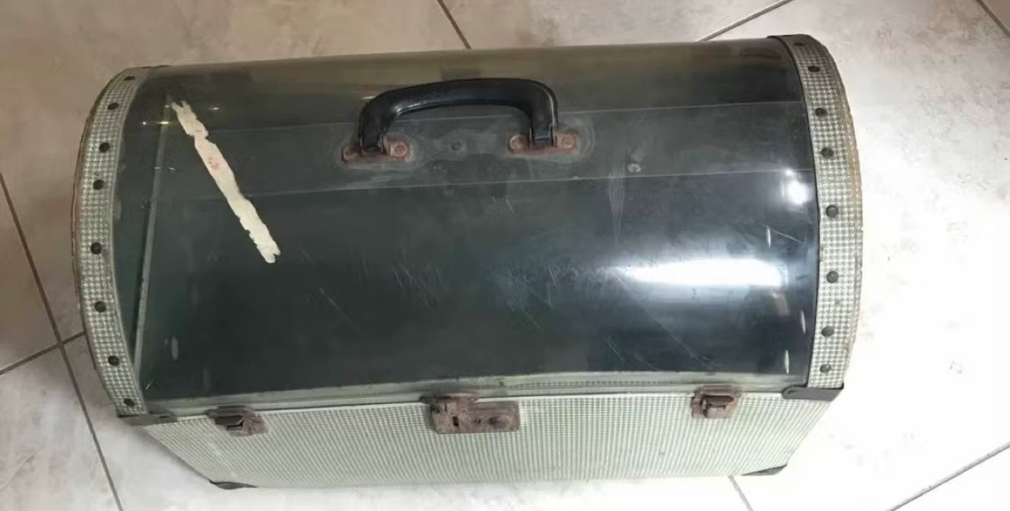 Vintage Pet Carrier with Metal Latch - photo 5