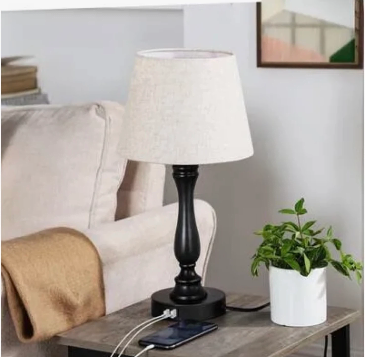 (TWO) Touch Control 3- Way Table Lamps + FREE 3 Candlesticks