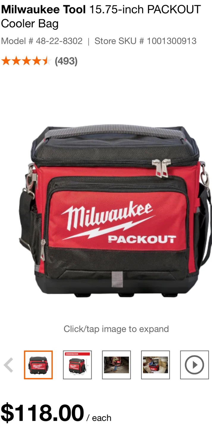 Milwaukee Tool 15.75-inch PACKOUT Cooler Bag