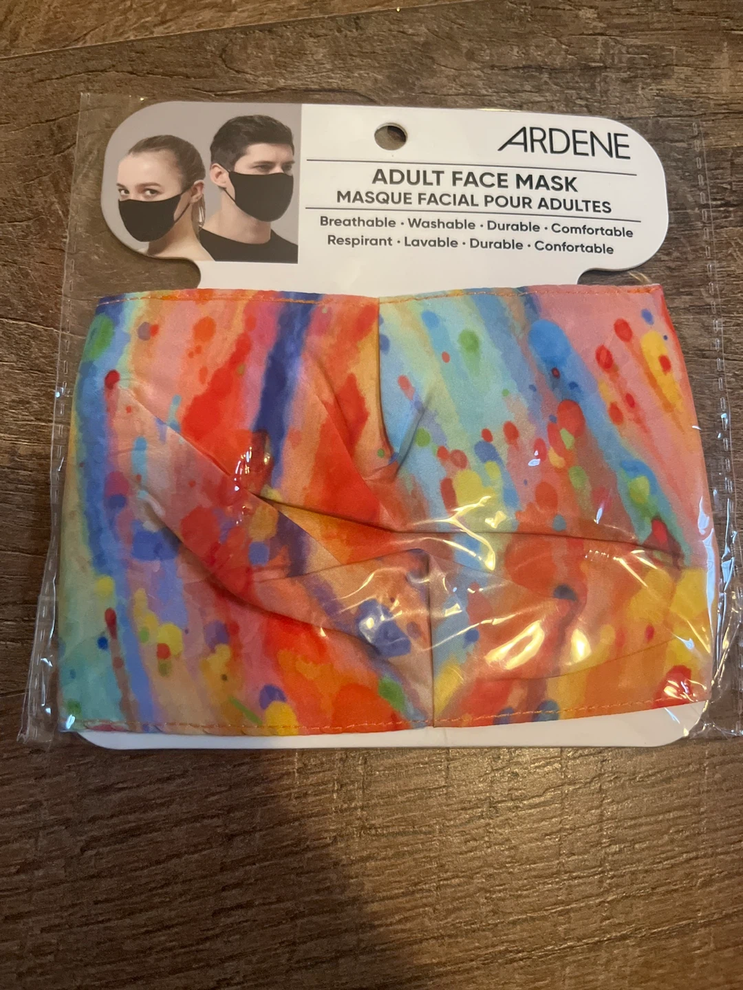 ARDENE Adult Face Mask-Colorful Watercolor Print🌱
