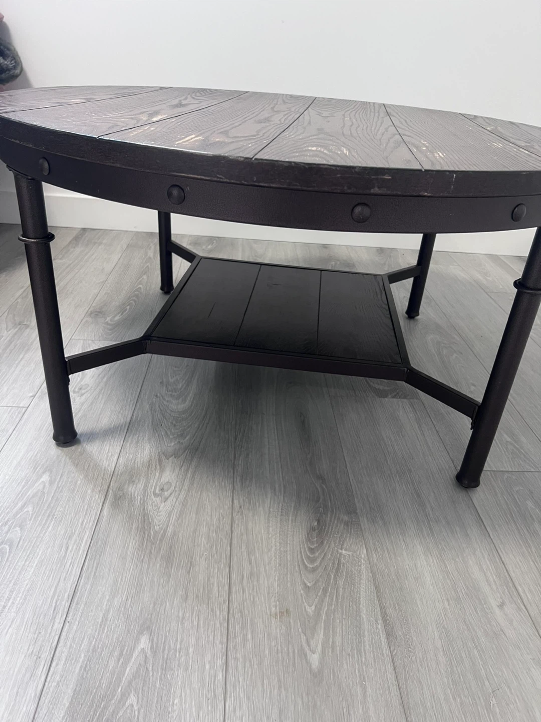 Round Coffee Table - Dark Wood - photo 4