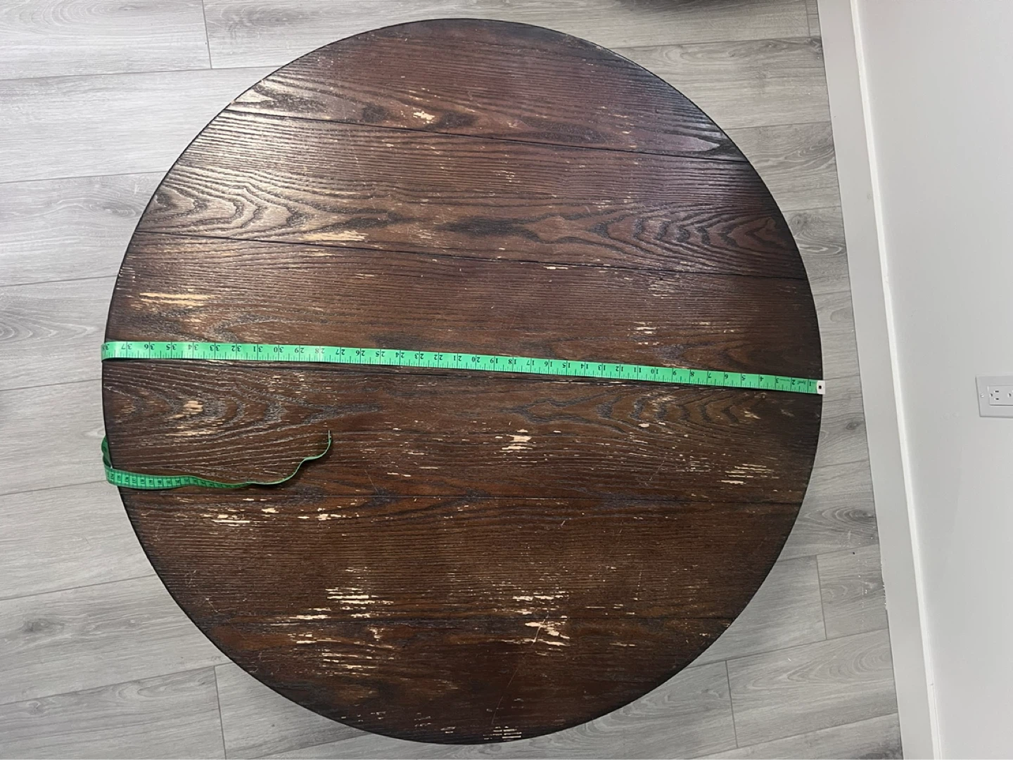 Round Coffee Table - Dark Wood