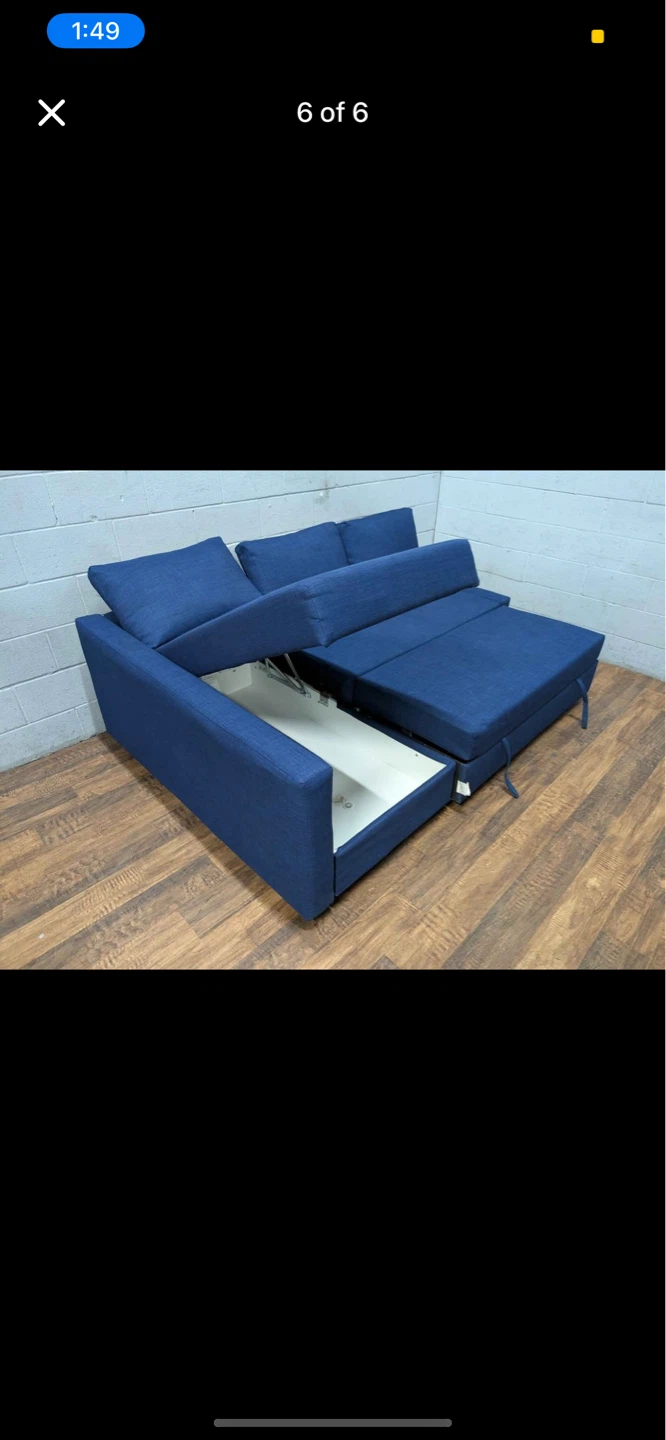 (Free Delivery) Blue IKEA Friheten Sectional Sofa Couch - photo 5