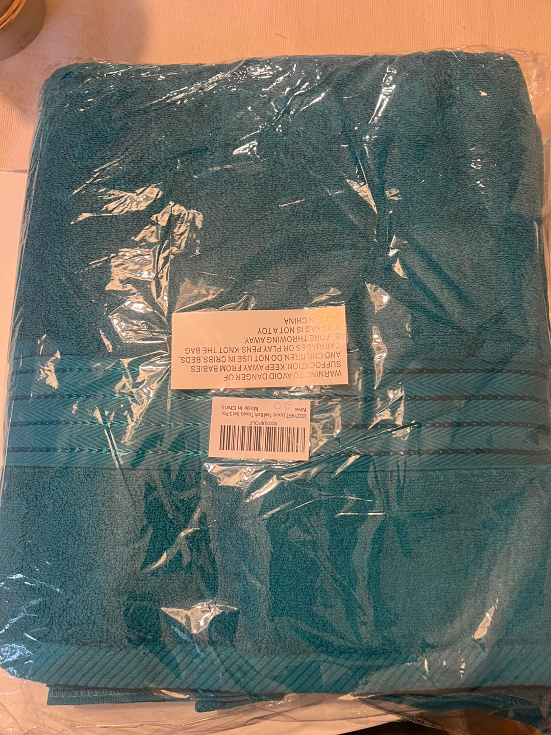 COZYART Luxury Turkish Cotton Bath Towel Set - Crystal Teal - photo 3