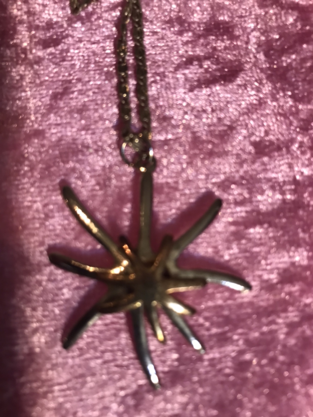 Silver chain 18” & Starburst Pendant ( gold n silver )Necklace - photo 2
