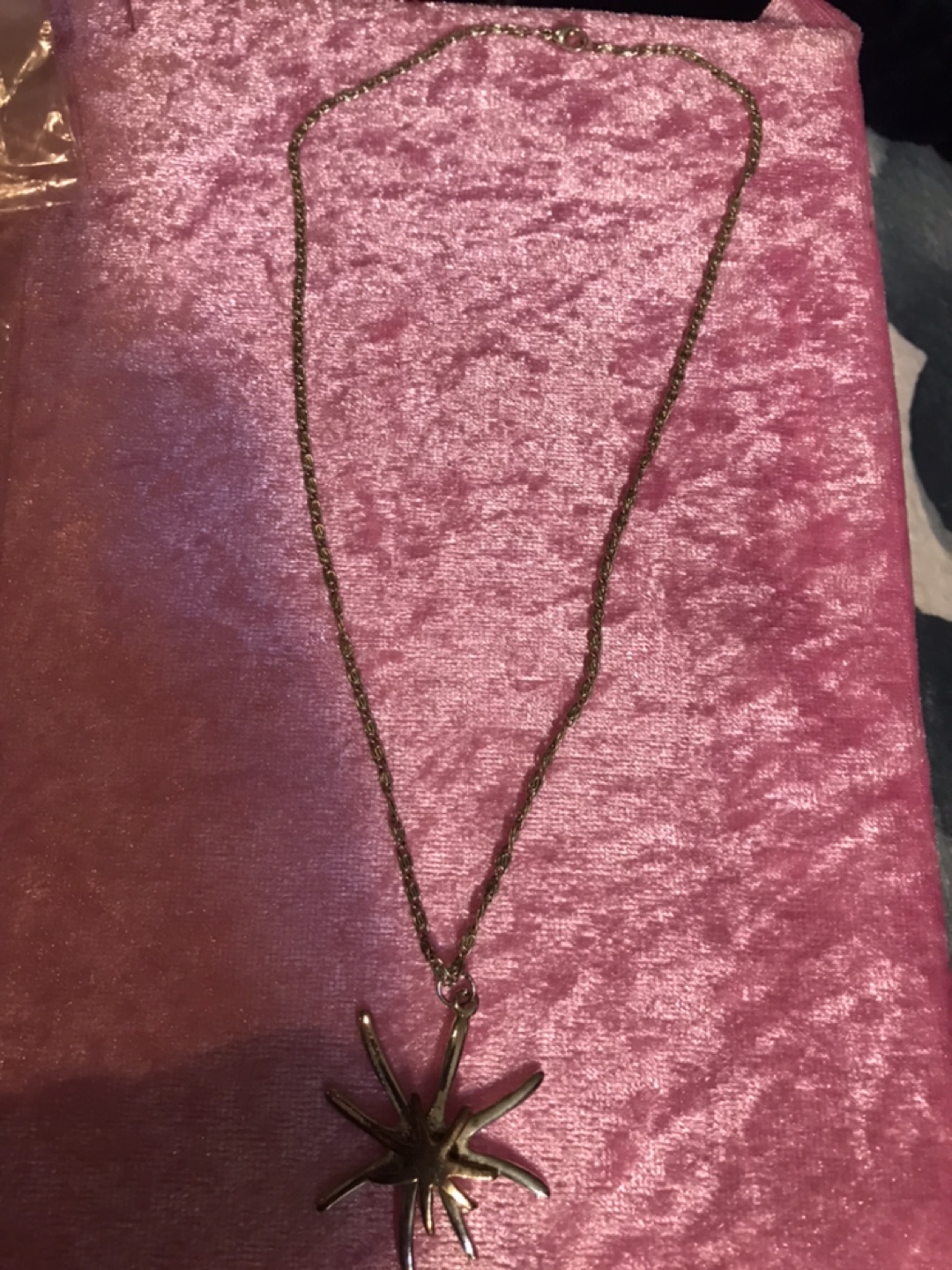 Silver chain 18” & Starburst Pendant ( gold n silver )Necklace