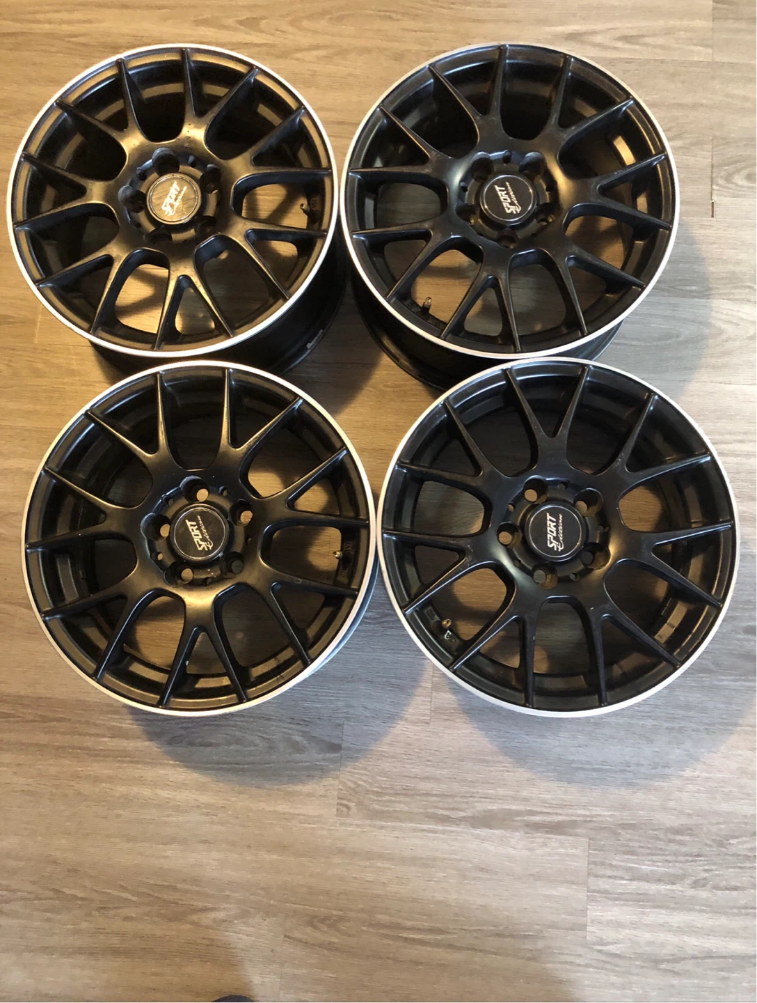 Set of 4 Sport Edition Black Alloy Wheels