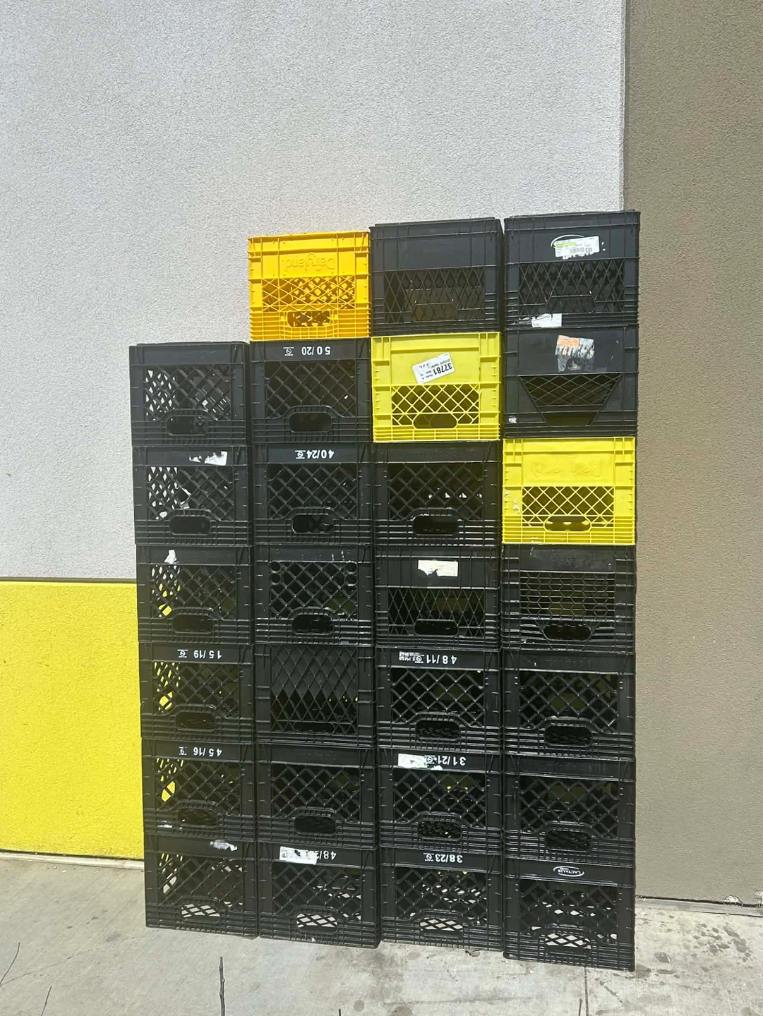 Milk Crates (Yellow & Black)