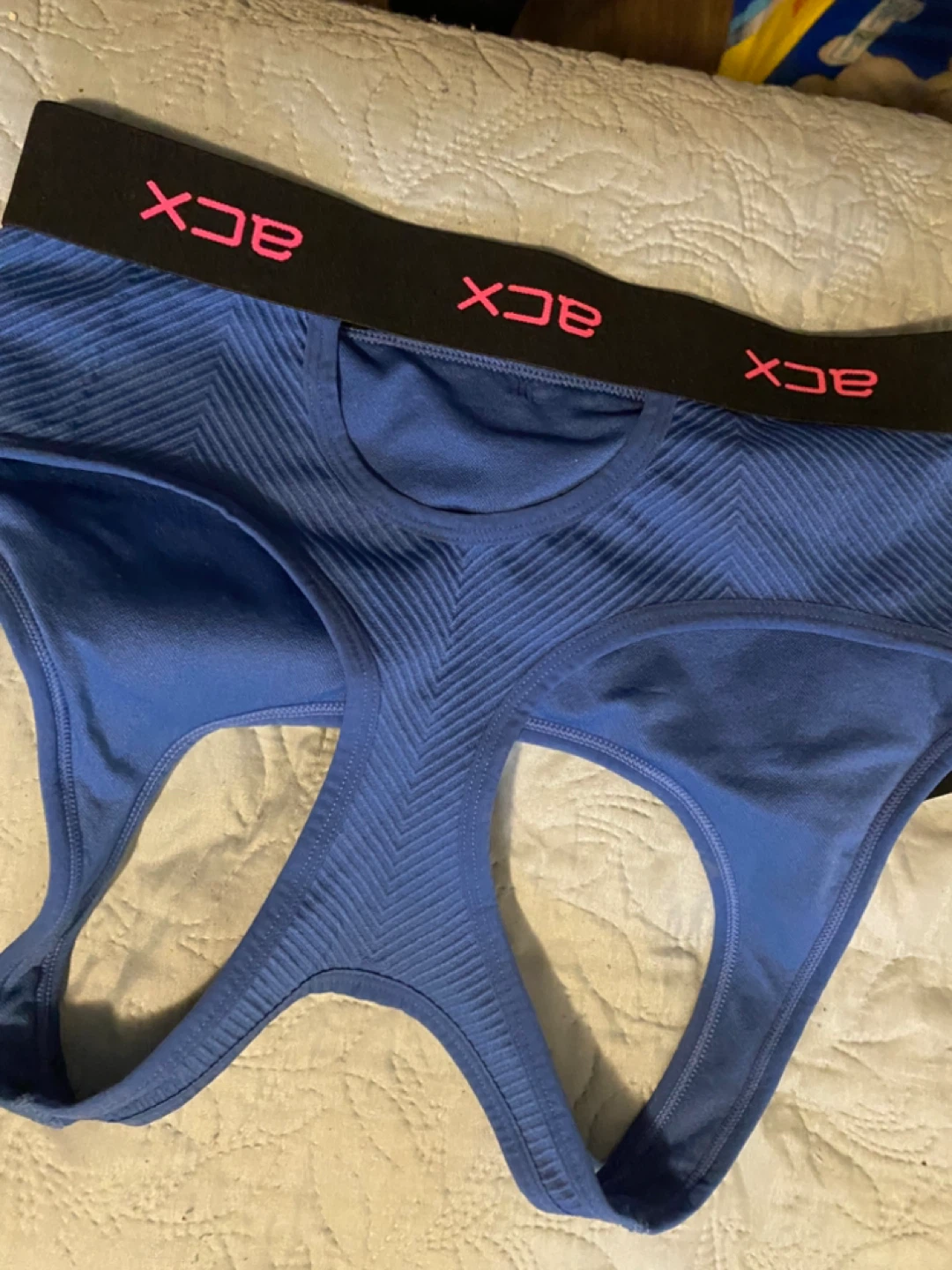 ACX Women's Blue Racerback Sports Bra L/G