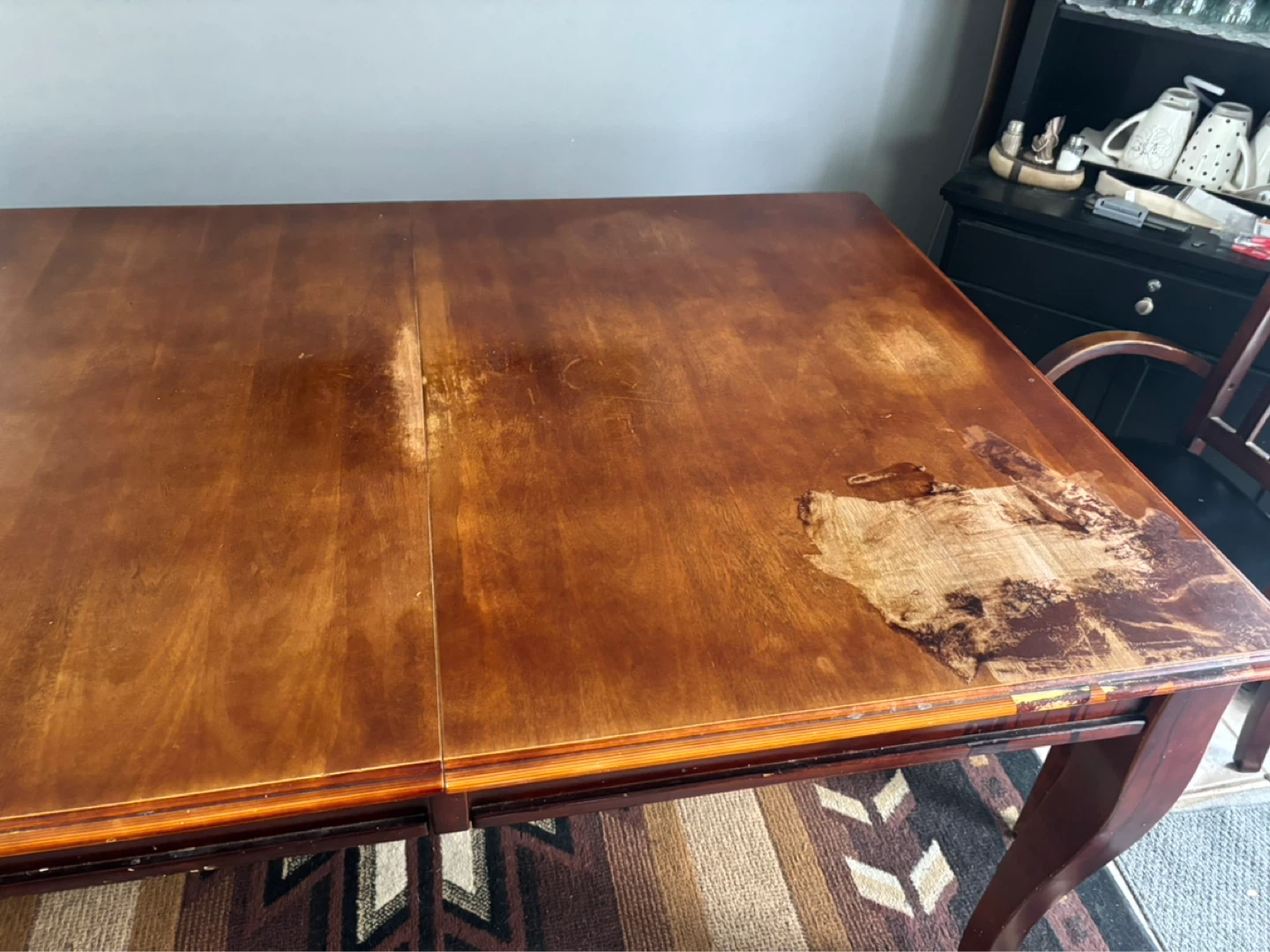 Wooden Dining Table with Leaf - photo 2