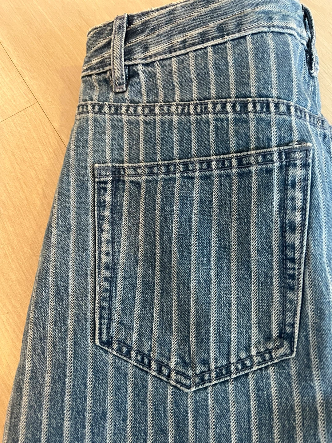 RW & CO. Striped Denim Midi Skirt - Size M - photo 3