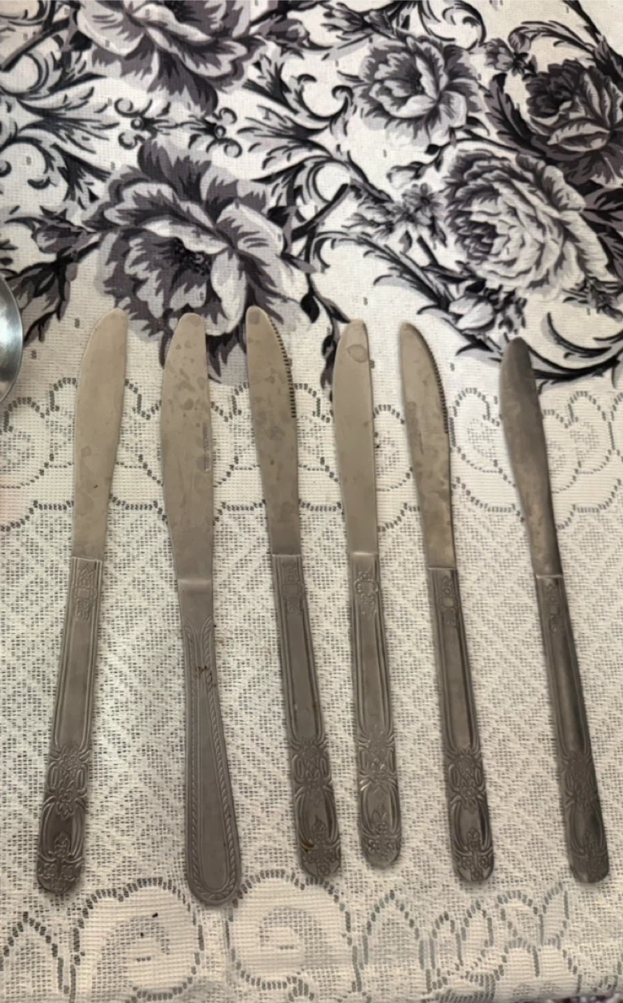 Set of 6 Steel Butter Knives