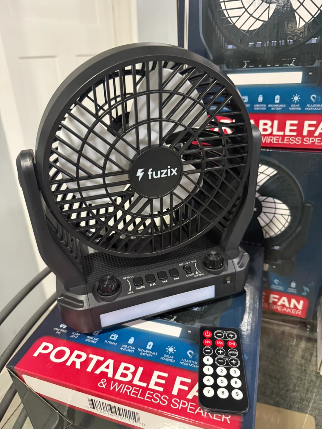 Fuzix Portable Fan & Wireless Speaker - photo 2