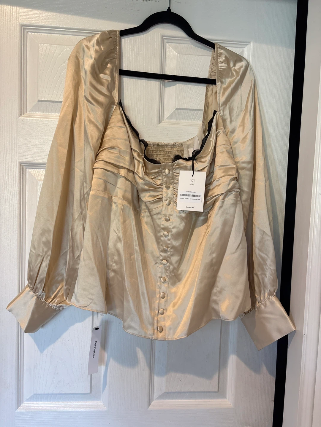 Brand New Reformation "Basically Naked" Silk Top