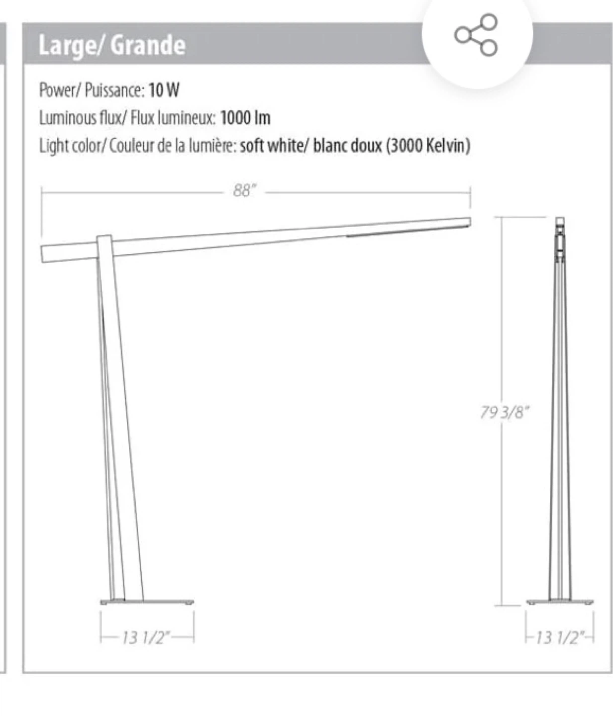 Modern Beam Light LED Floor Lamp Casa Life - photo 5