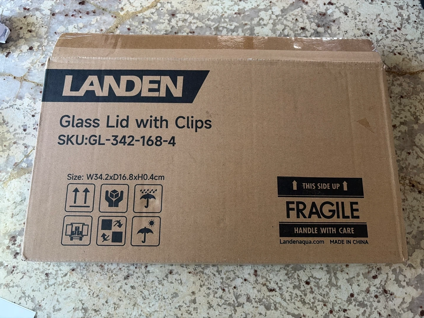 LANDEN Glass Lid with Clips for Aquarium