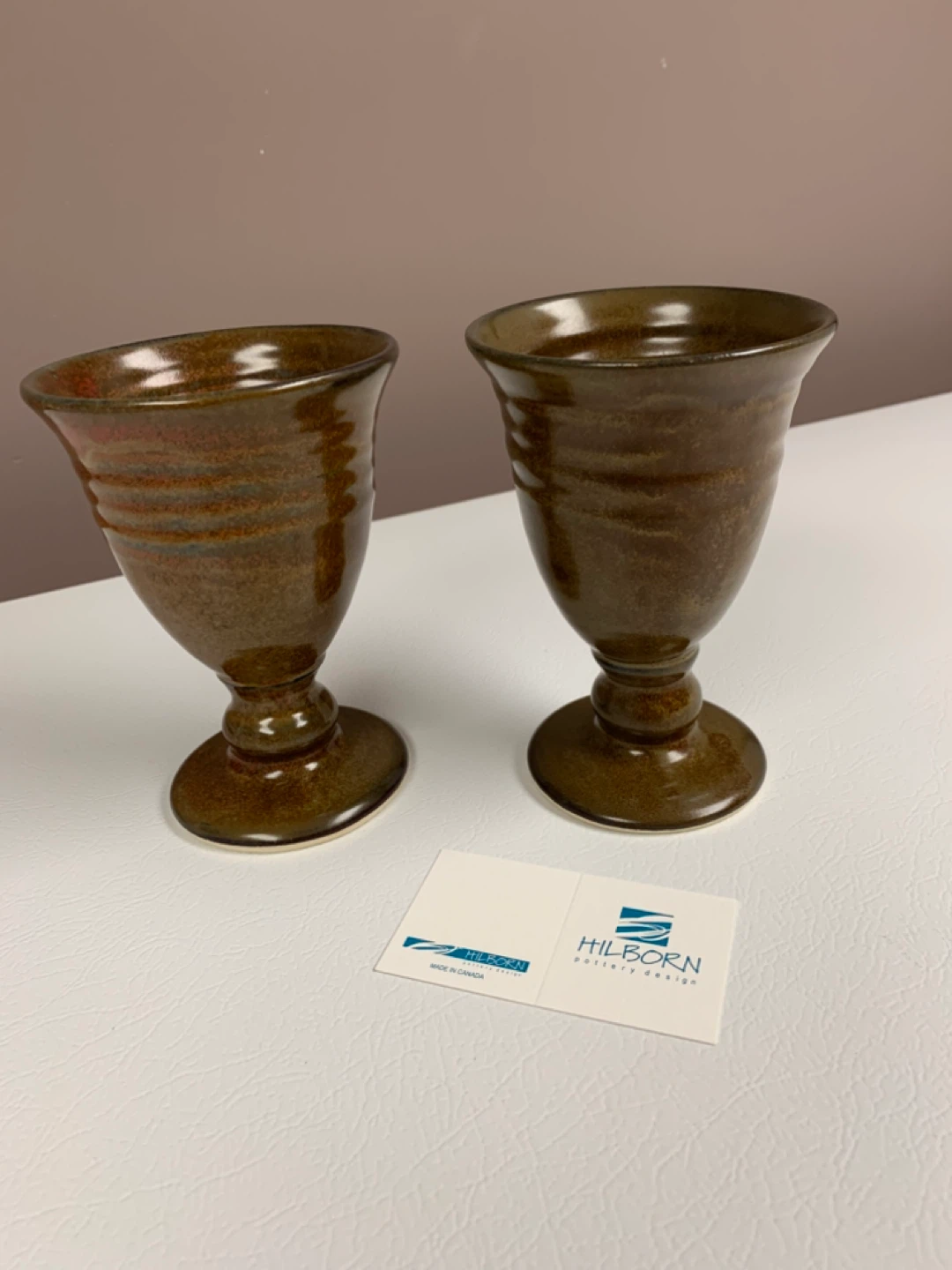 Hilborn Pottery Design Goblets (Set of 2)