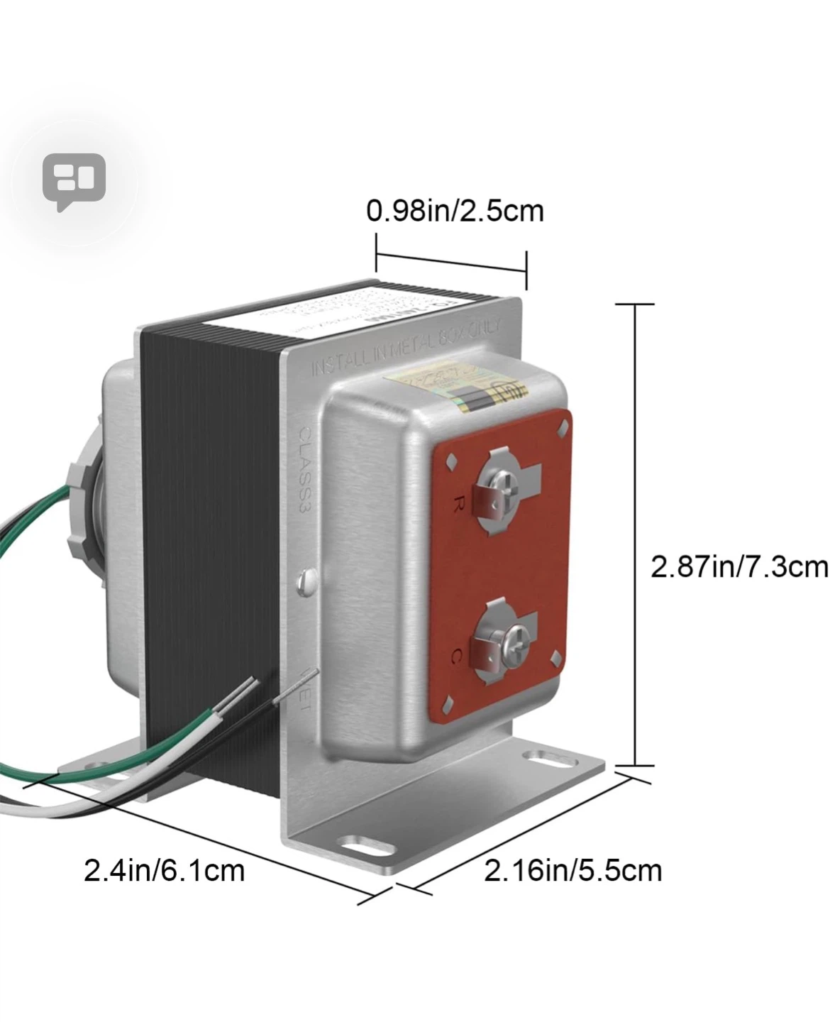 24V 40VA Doorbell Transformer Compatible with Ring 2 3 4 Pro - photo 4