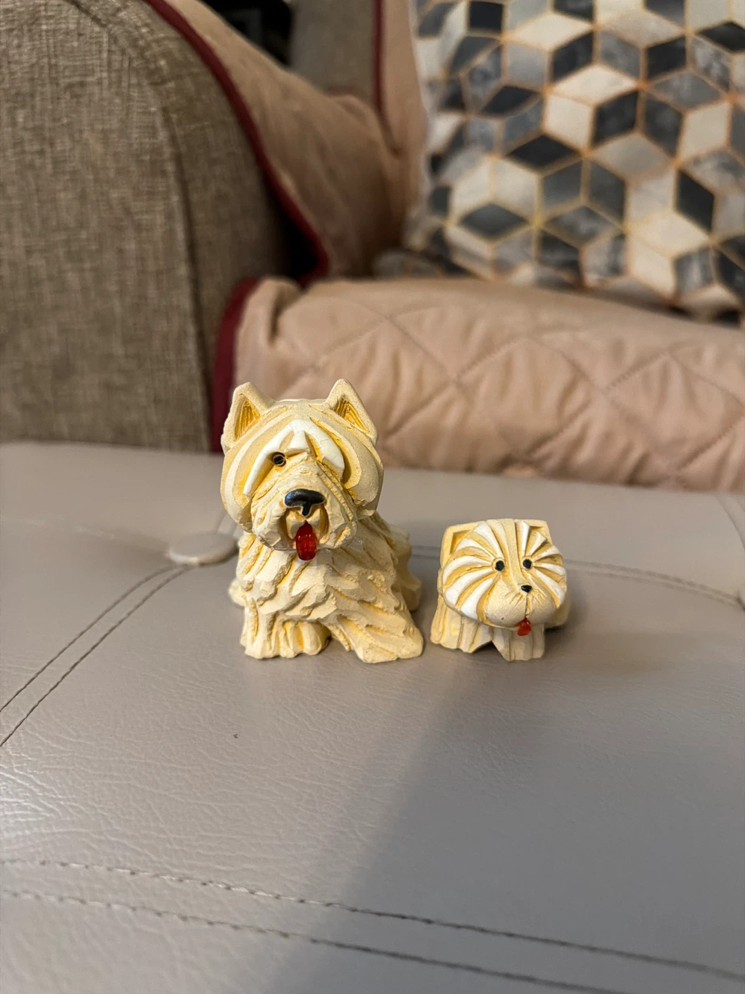 Set of 2 West Highland Terrier Dog Figurines