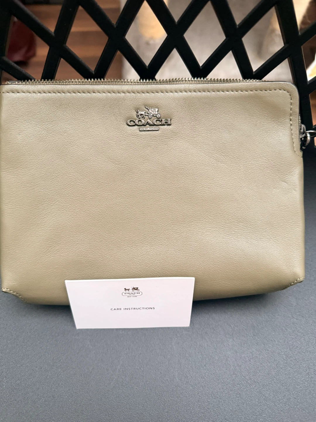 Brand new Coach Leather Wristlet Clutch