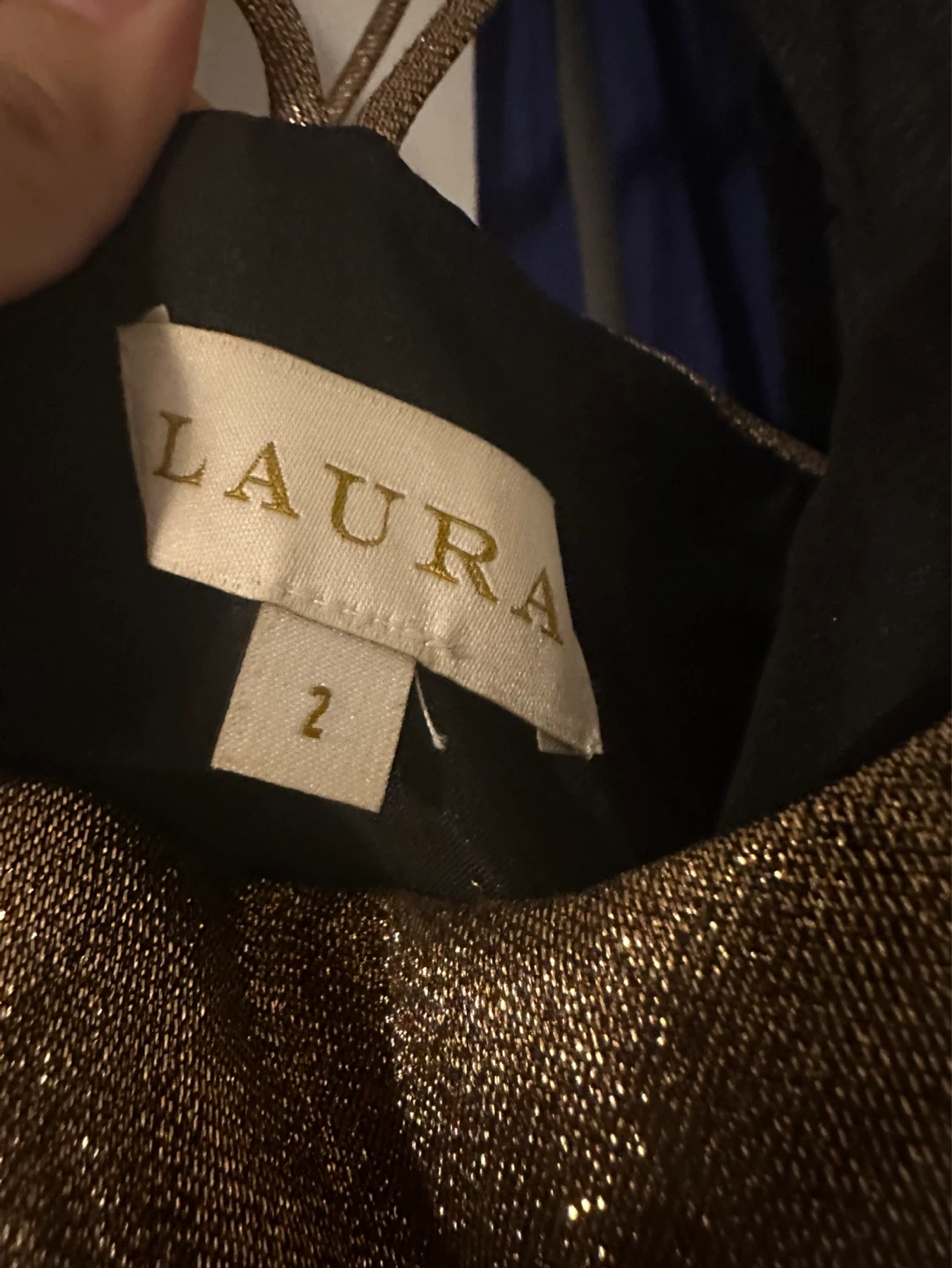 Laura Plus Size 2 Gold Sparkly prom dress - photo 2
