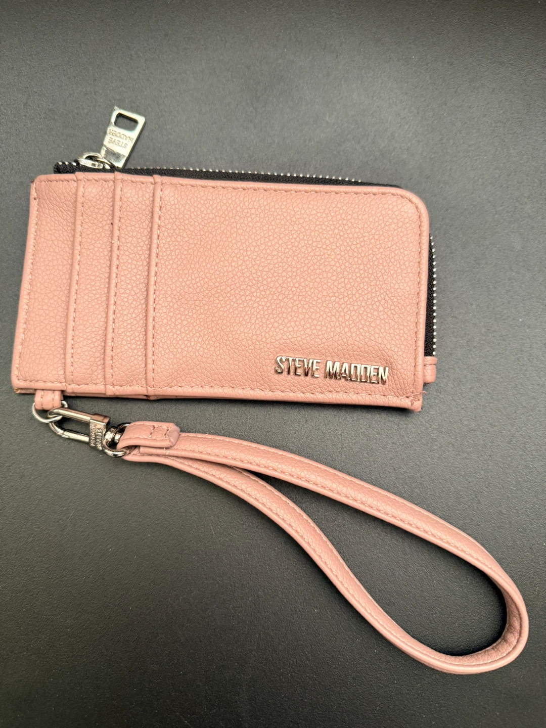 Steve Madden Pink Card Holder Wallet with Wrist Strap