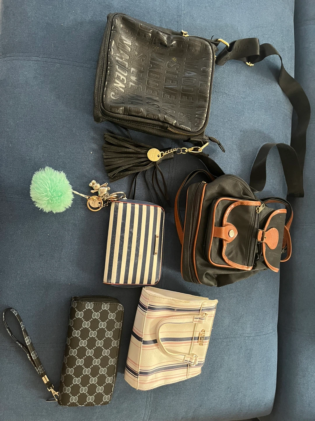 All  5 bags included Cross body purse backpack purse etc