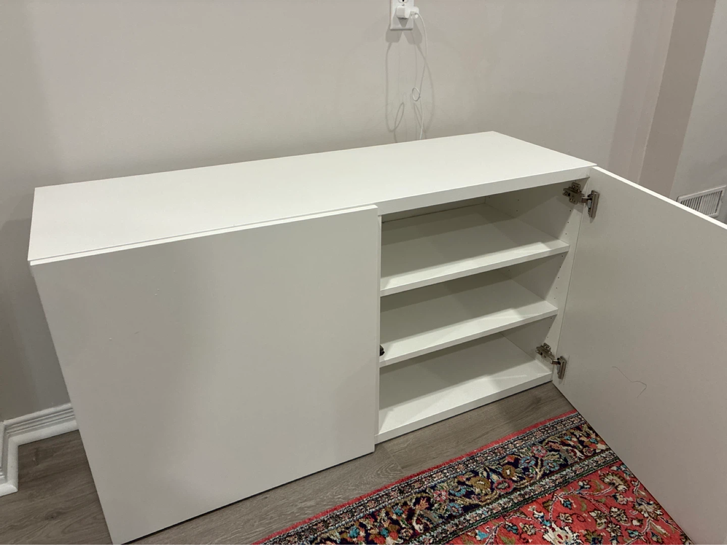 IKEA White Storage Cabinet with Doors - photo 2