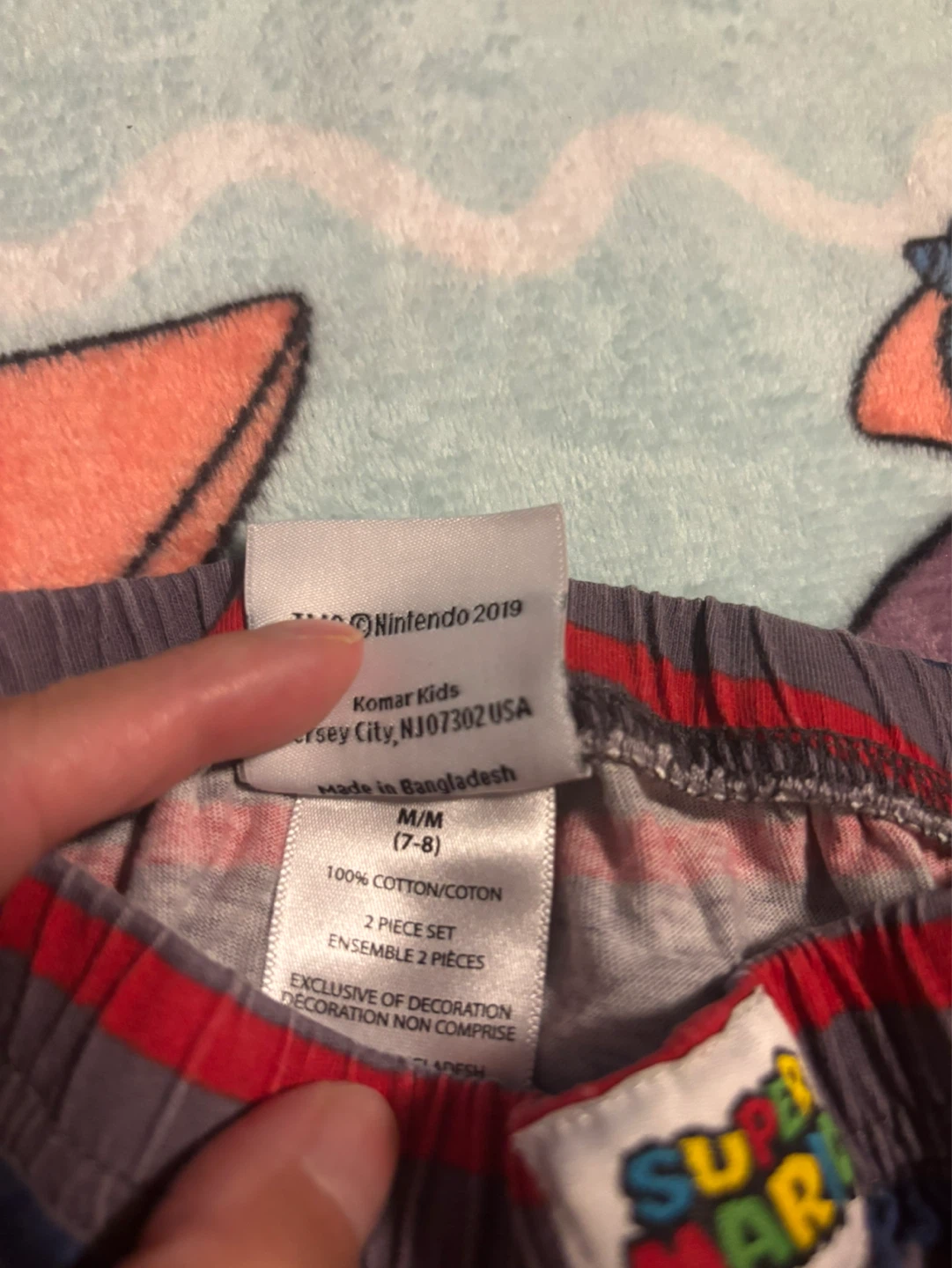 Mario "Eat Game Sleep" Pajama Set M/M (7-8) - photo 2