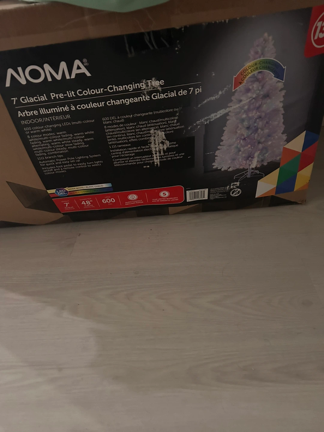 NOMA 7' Glacial Pre-lit Colour-Changing Tree