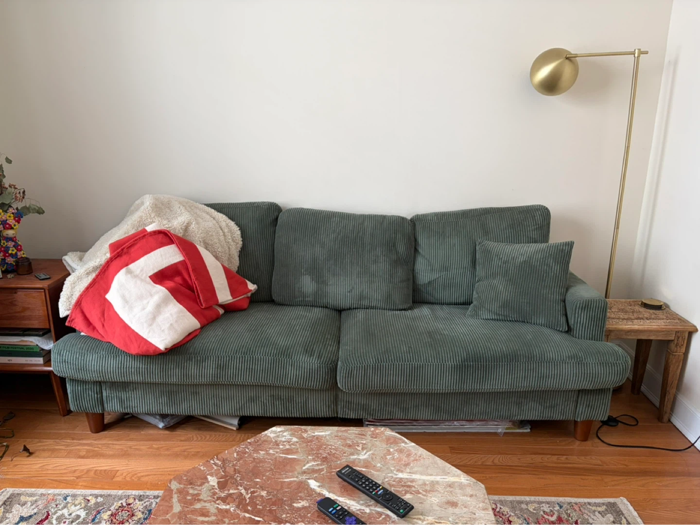 Green Corduroy Sofa
