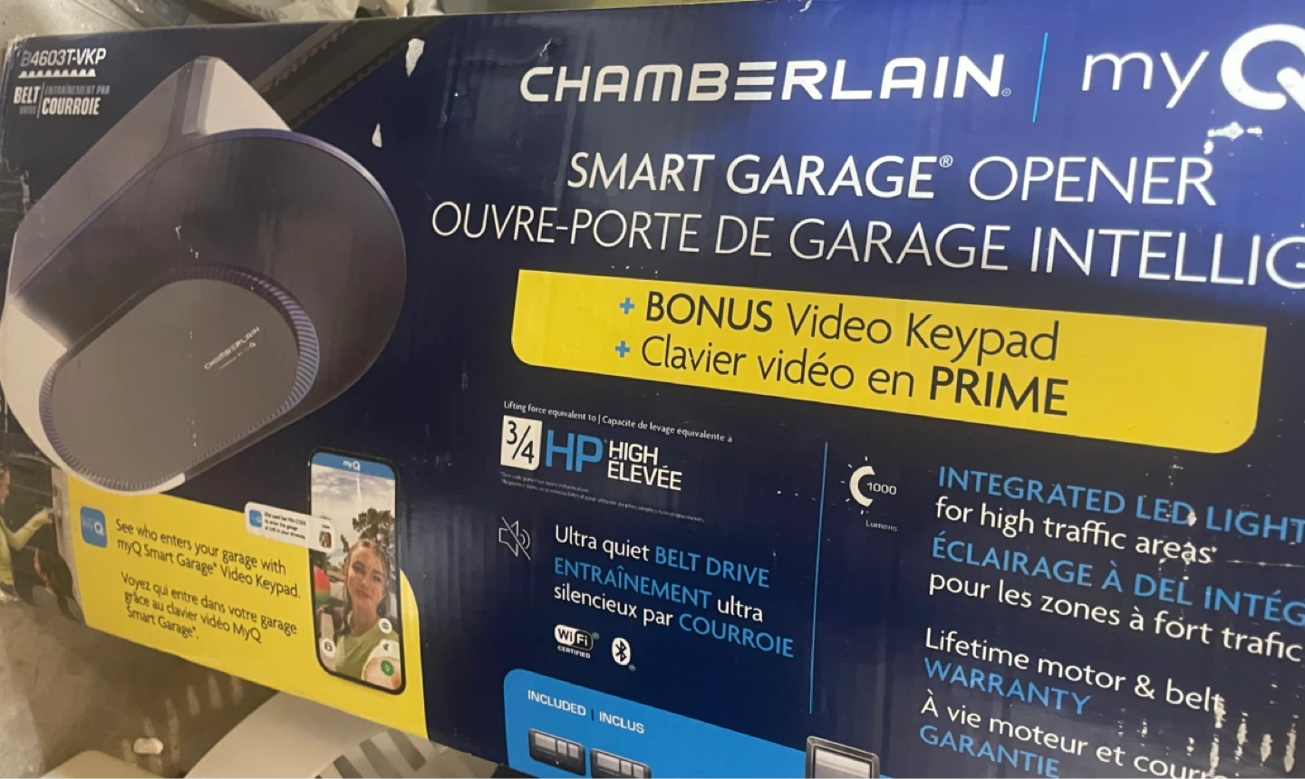 Chamberlain BELT drive garage opener with installation - photo 4