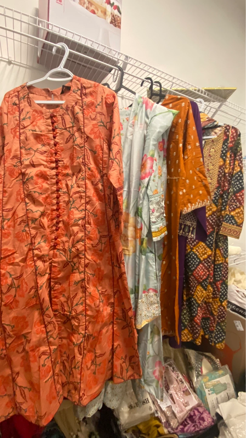 Women's Orange Floral Kurti - photo 3