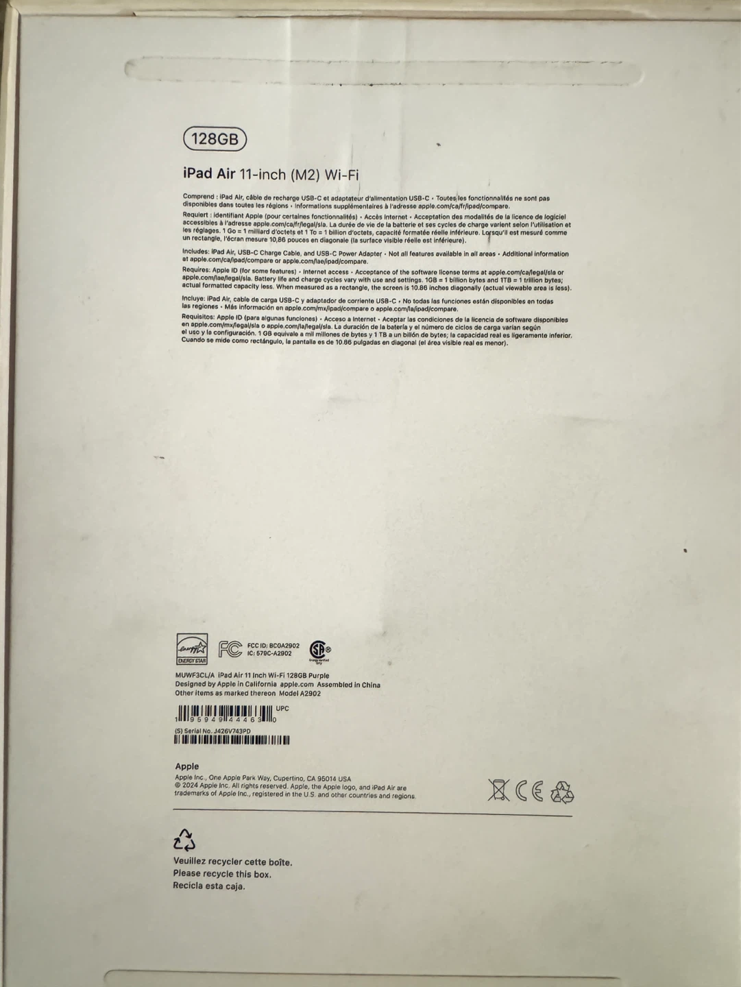 Apple iPad Air 11-inch (M2) Purple + Apple Pencil Pro - photo 5